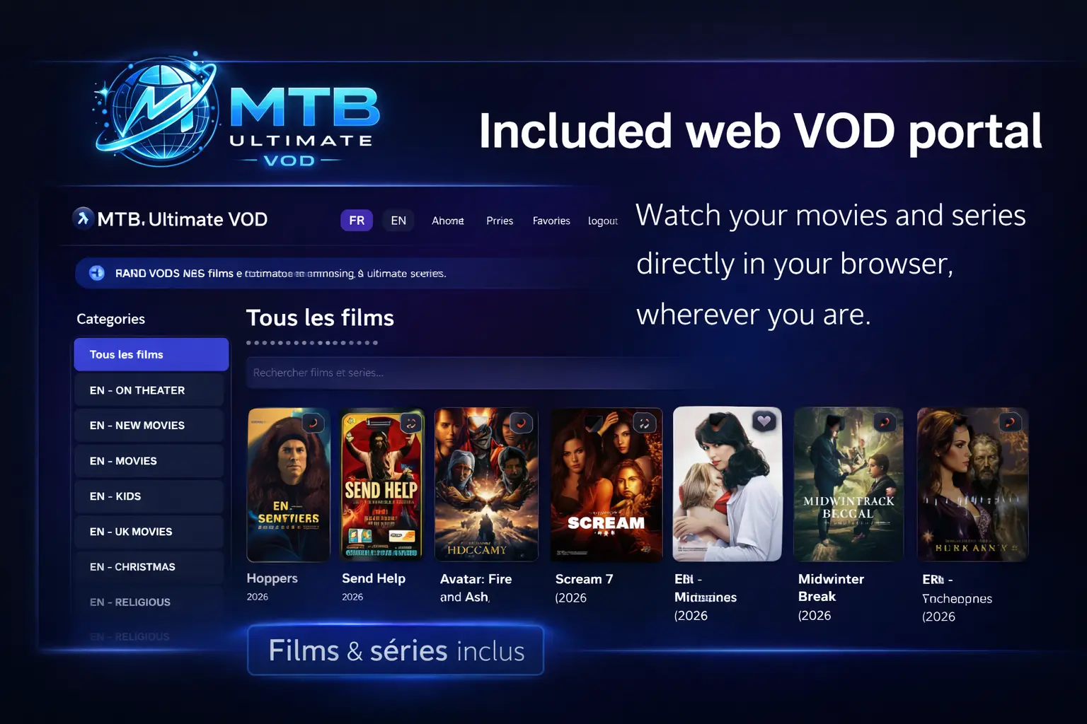 Portail web VOD MTB Ultimate